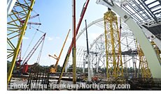 Photo of DreamWorks Waterpark at the construction site of the American Dream project in East Rutherford on 08/28/18. | Photo: Mitsu Yasukawa/Northjersey.com