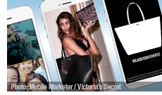 @MobileMktrDaily says @VictoriasSecret is using @Snapchat to drive customers into #shoppingcenter #retail stores. Images: Mobile Marketer/Victoria's Secret