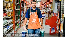 Home Depot intensely trains its associates, and even has executives don the orange apron to work Atlanta-area stores once a week. | Photo: Home Depot via Adweek