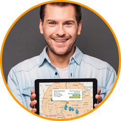man with map