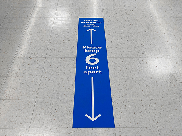 Shopping Arrows for Public Distancing