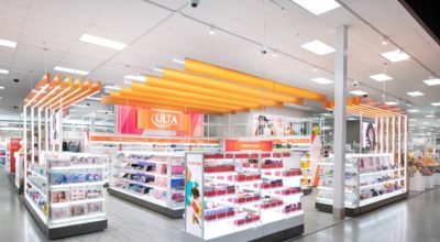 Display of Ulta Beauty inside Target Stores
