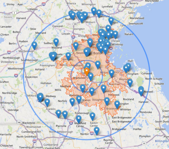 Legacy Place - Trade Area Map from ShoppingCenters.com