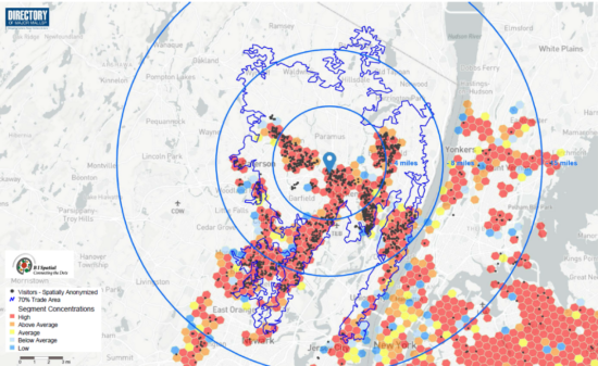 Precision with Privacy (PwP) map sample from BI Spatial