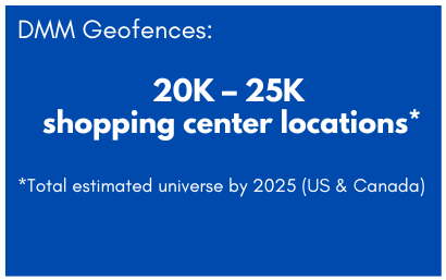 Total estimated universe by 2025 (US & Canada) 20K – 25K shopping center locations