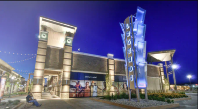 Photo of main entrance for the outlet shopping center The Outlets at Legends in Sparks, NV