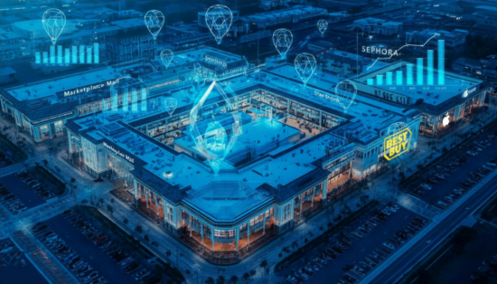 Overview of DMM research methodology: maintains a 17,550+ shopping-center inventory with tenant, owner, and contact data; refreshes ~90% of records annually and updates tenants/contacts daily through outreach (phone, email, direct mail), publications, online research, and events; GIS creates property geocodes/geofences and adjusts boundaries for site changes; ongoing verification focuses on ownership, redevelopment, and expansions while noting occasional gaps due to rapid market changes